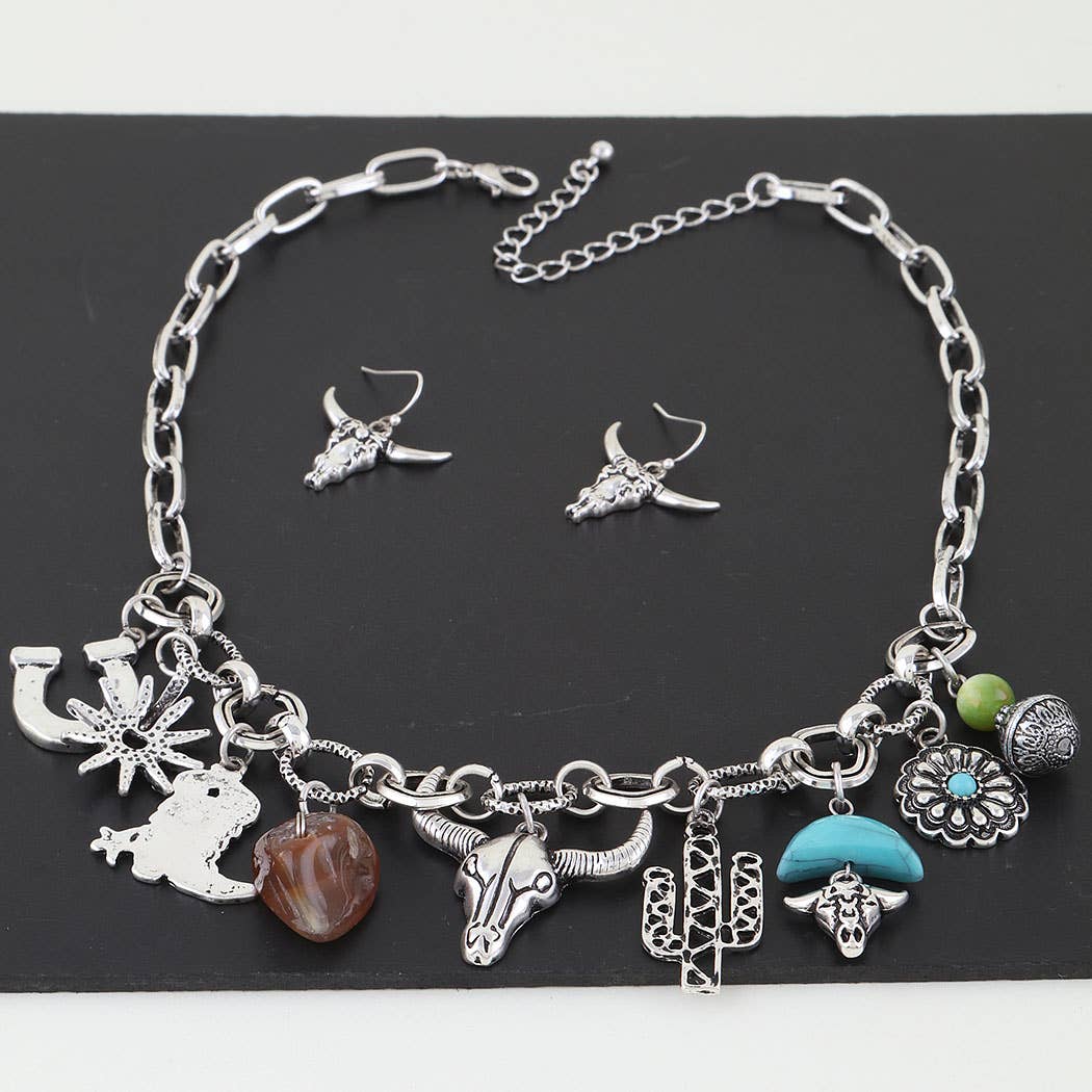 Antique Wild West Charm Necklace