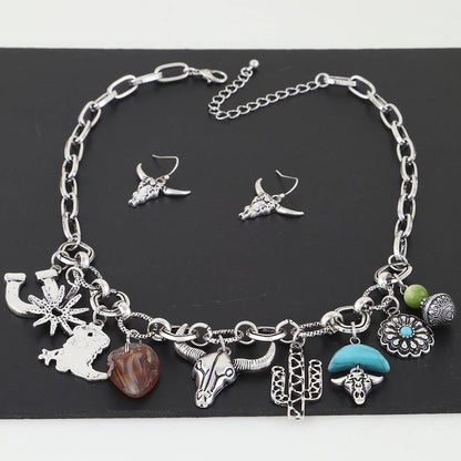 Antique Wild West Charm Necklace