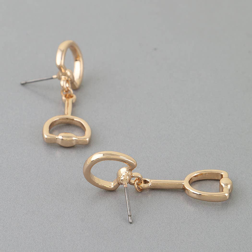 Horseshoe Chain Drop Earrings