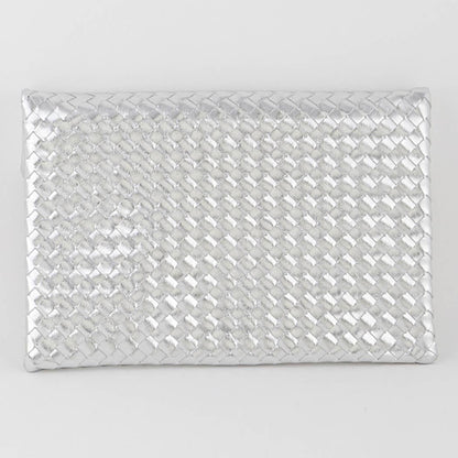 Woven Envelope Cross Chain Body Clutch