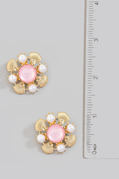 Antique Styled Intricate Stud Earrings