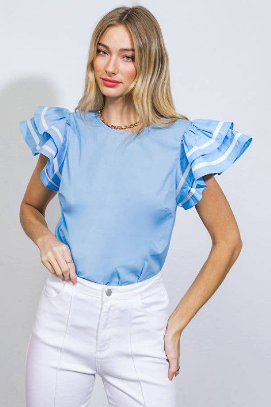 Blue Woven Top
