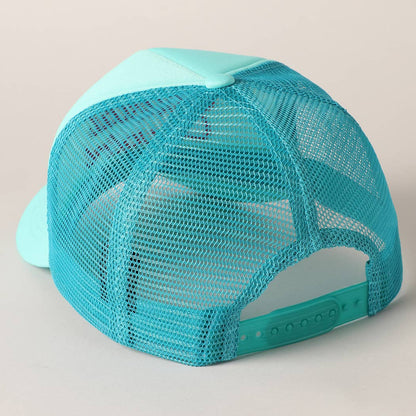 Costal Cowgirl Embroidered Mesh Back Baseball Cap