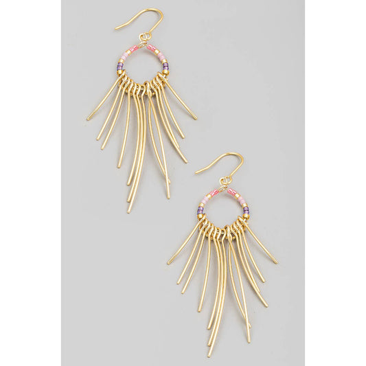Thin Multi Bar Drop Earrings