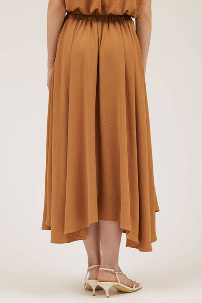 BOX PLEATED MIDI SKIRT