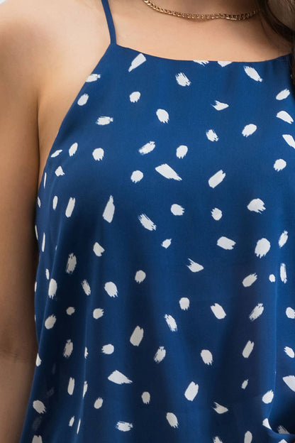 BRUSH STROKE HALTER TOP