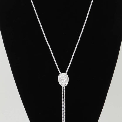 Bejeweled Cowboy Hat Toggle Necklace