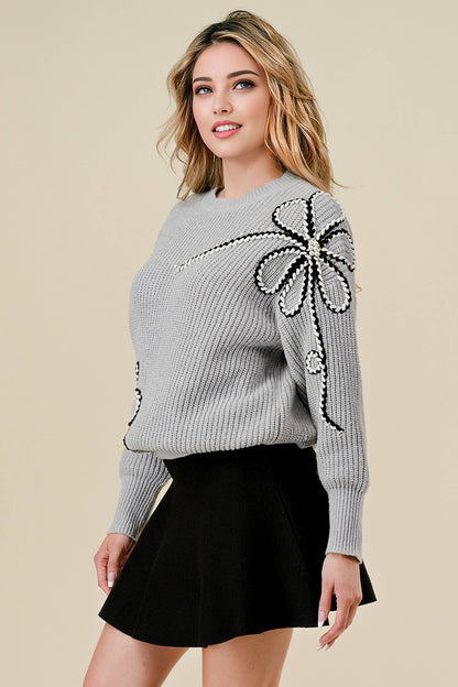 Embellished Knit Sweater