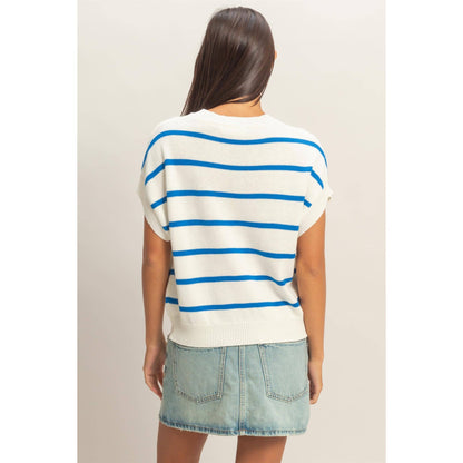 Striped Crew Neck Knit Top